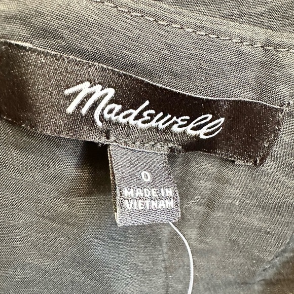 NWT Madewell The Layton Midi Slip Dress True Black Size 0 - Picture 11 of 16